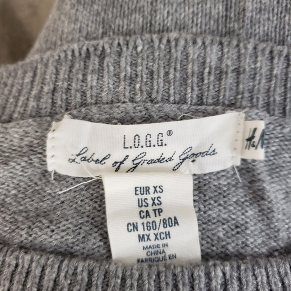 NWOT LOGG gray & white snowflake ski alpaca blend sweater Womens Medium - Picture 4 of 6